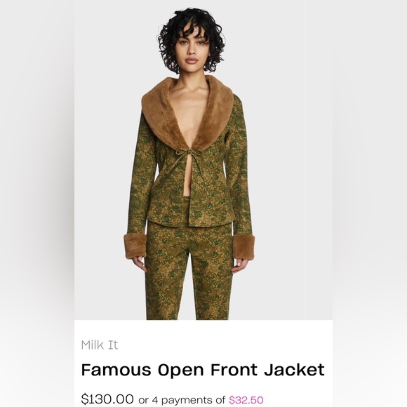 NWT Ragged Priest “Milk It” Famous Jacket/Blazer, Faux Fur Finishes - Size 10 - Picture 7 of 7